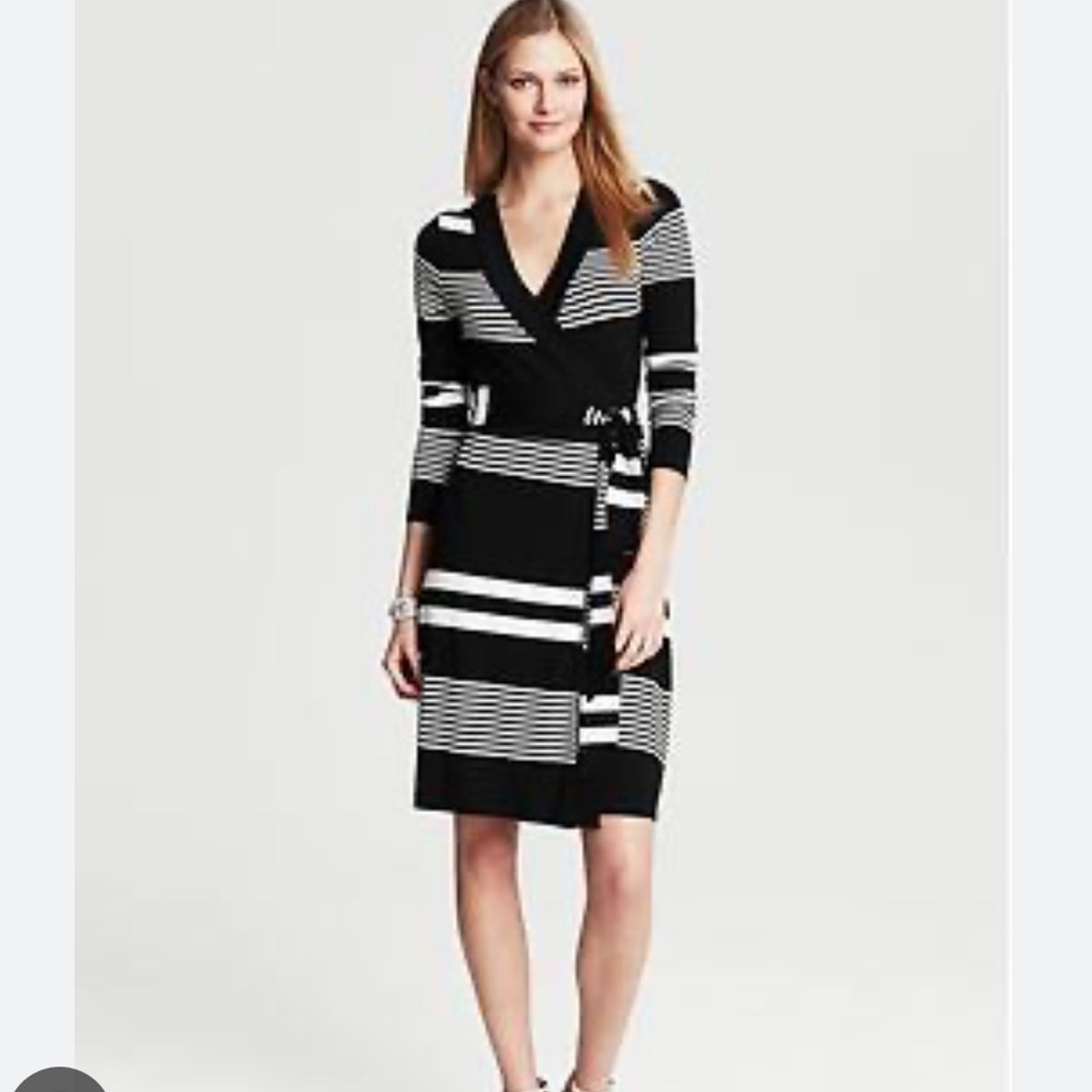 Banana Republic Striped Wrap Dress